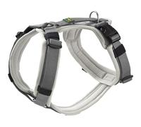 Hunter Maldon UP Dog Harness, Colour: Light Grey/Grey, Soft Padded & Comfortable, Highly Reflective by 3M Scotchlite, Adjustable to 4 Positions, with Padded Handle (from S-M), Size: M-L