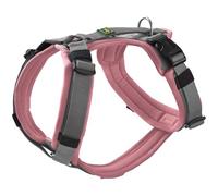 Hunter Maldon Up Dog Harness, Colour: Old Pink/Grey, Soft and Comfortable Padding, Highly Reflective thanks to 3M Scotchlite, Adjustable to 4 Positions, with Padded Handle (