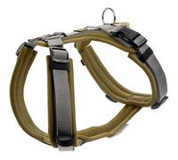 HUNTER Maldon UP Dog Harness, Colour: Olive/Grey, Soft Padded & Comfortable, Highly Reflective by 3M Scotchlite, Adjustable to 4 Positions, with Padded Handle (from S-M), Size: XS