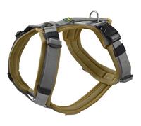 HUNTER Maldon UP Dog Harness, Colour: Olive/Grey, Soft Padded & Comfortable, Highly Reflective by 3M Scotchlite, Adjustable to 4 Positions, with Padded Handle (from S-M), Size: M