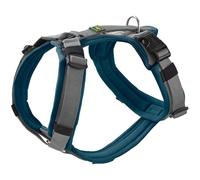 Hunter Maldon UP Dog Harness, Colour: Petrol/Grey, Soft Padded & Comfortable, Highly Reflective by 3M Scotchlite, Adjustable to 4 Positions, with Padded Handle (from S-M), Size: S-M