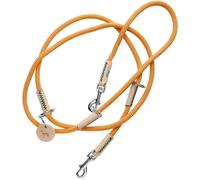 HUNTER Malia Adjustable Dog Lead Colour: Apricot/Natural, Smooth Rope and Robust Leather, Adjustable to 3 Positions, Lightweight, Durable, Modern
