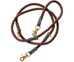 HUNTER Malia Adjustable Dog Lead Colour: Chocolate Brown/Dark Brown Smooth Rope and Robust Leather Adjustable to 3 Positions Lightweight Durable Modern Look Made in Germany Size: 10/200