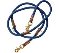 HUNTER Malia Adjustable Dog Lead Colour: Dark Blue/Dark Brown, Smooth Rope and Robust Leather, Adjustable to 3 Positions, Lightweight, Durable, Modern Look, Made in Germany, Size: 10/200