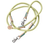 HUNTER Malia Adjustable Dog Lead Colour: Mint/Natural, Smooth Rope and Robust Leather, Adjustable to 3 Positions, Lightweight, Durable, Modern Look,