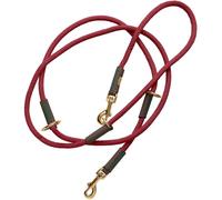 HUNTER Malia Adjustable Dog Lead Colour: Wine Red/Dark Brown, Smooth Rope and Robust Leather, Adjustable to 3 Positions, Lightweight, Durable, Modern Look, Made in Germany, Size: 8/200