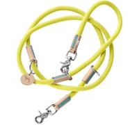 HUNTER Malia Adjustable Dog Lead Lime/Natural Smooth Rope and Robust Leather 3-Way Adjustable Lightweight Durable Modern Look Made in Germany Size: 10/200