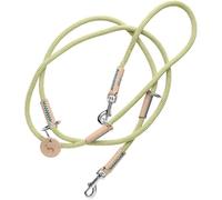 HUNTER Malia Adjustable Dog Lead Mint/Natural Smooth Rope and Robust Leather Adjustable to 3 Positions Lightweight Durable Modern Look Made in Germany Size 8/200