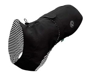 HUNTER Milford Dog Raincoat, Colour: Black, Ergonomic Fit for Optimal Protection, Individually Adjustable, Zip for Harness Carrier, Easy to Clean & Washable at 30 °C, Size: 60