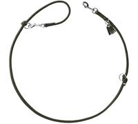 HUNTER Munich Adjustable Dog Lead Round & Soft Green Leather Stitched 3-Way Adjustable Extra Soft Luxurious Ecologically Produced Sustainable Made in Germany Size: 6/200