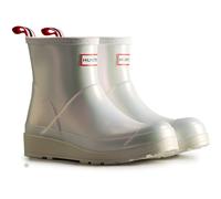 Hunter Nebula Play Rubber WoMens Silver Wellington Boots - Size UK 8