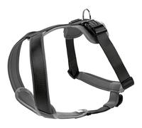 HUNTER NEOPREN dog harness, nylon, padded with neoprene, for sport and leisure,black / gray, nylon, neoprene,45-57,S