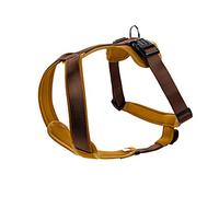 HUNTER NEOPREN dog harness, nylon, padded with neoprene, for sport and leisure,brown / caramel, nylon, neoprene,53-65,M