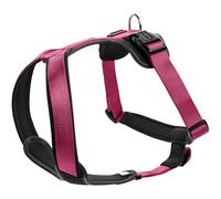 HUNTER NEOPREN dog harness, nylon, padded with neoprene, for sport and leisure,raspberry / black, nylon, neoprene,60-76,M-L