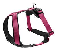 HUNTER NEOPREN dog harness, nylon, padded with neoprene, for sport and leisure,raspberry / black, nylon, neoprene,45-57,S