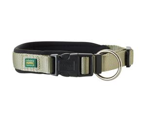 HUNTER NEOPREN VARIO PLUS collar, dog collar, nylon, padded with neoprene, 50/2,0 (M-L), Olive/Black