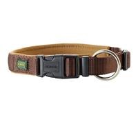 HUNTER NEOPREN VARIO PLUS collar, dog collar, nylon, padded with neoprene, 60/2,5 (L-XL), Brown/Caramel