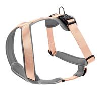 Hunter Neoprene Dog Harness, Colour: Peach/Grey, Durable Nylon with Soft Neoprene Padding, Reflective 3M Scotchlite Reflective Material, Easy Care, Comfortable, Size: S