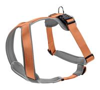 HUNTER Neoprene Dog Harness | Durable nylon, padded with soft neoprene, reflective material, colour: copper/grey, size L