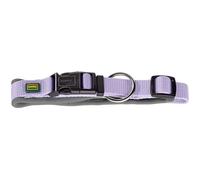 HUNTER Neoprene Vario Plus Dog Collar, Colour: Lavender/Grey, Durable Nylon, Soft Neoprene Padding, Fully Adjustable, with Strain Relief, Easy Care, Comfortable, Size: M-L/2.0