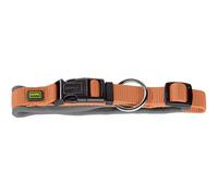 HUNTER Neoprene Vario Plus Dog Collar Copper/Grey Durable Nylon Soft Neoprene Padding Fully Adjustable with Strain Relief Easy Care Comfortable Size XS-S/1.5