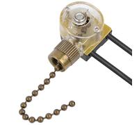 Hunter On-Off Speed Ceiling Fan Switch Zing Ear ZE-109, Pull Chain Cord Switch,Use for Ceiling Fans, Appliances, Replacement Speed Control (Bronze Pull Chain)