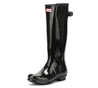 Hunter Original Back Adjustable Gloss, Women's Rain Boots, Black (Black), 6 UK (39 EU)