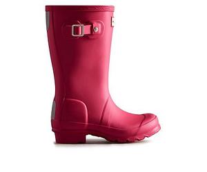 Hunter Original Big Kids Matte Wellington Boots, Pink, Size 4 Older Pink