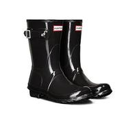 Hunter Original Short Gloss Wellington Boot, Black, Size 8, Women Black