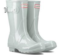 Hunter Original Short Rubber WoMens Sea Foam Wellington Boots - Green - Size UK 8