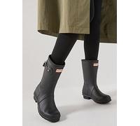 Hunter Womens Original Short Boots - Black Rubber - Size UK 7
