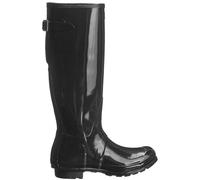 Hunter Tall Back Adjustable Gloss Wellington Boots, Black