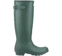 Hunter Original Tall Back Adjustable Wellington Boots Green Natural vulcanised