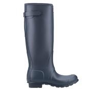 Hunter Original Tall Back Adjustable Wellington Boots Navy Natural vulcanised