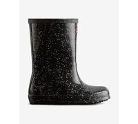 Hunter Boot Company Kid's First Original Giant Glitter Wellington Boots in Black, Size 7, Rubber/Polyester | Charlies