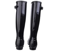 Hunter Original Tall Gloss Wellington Boots Black Waterproof, Textile lining