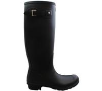 Hunter Womens Original Tall Wellington Boots in Black Rubber - Size UK 3