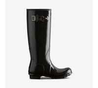 Hunter Womens Original Tall Gloss Wellington Boots - Black Rubber - Size UK 5
