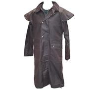 Hunter Outdoor Aussie Duster Long Unisex Wax Coat (Brown, Medium)