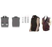 Hunter Outdoor Derwent Luxury Shooting Gilet with real Leather Trim (Antique Brown, XL)