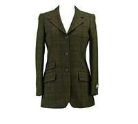 Hunter Outdoor Fern 100% Wool Tweed Blazer for Women (2XL/18) Dark Green
