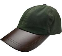 Hunter Outdoor Striker Waxed Cotton Hat/Cap with Real Leather Trim (Olive)