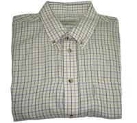 Hunter Outdoor Tattersall Country Check 100% Cotton Shirt (UK, Neck, 15, Regular, Regular, Green)