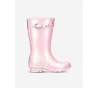 Hunter Pale Pink Kids Original Nebula Iridescent Rubber Wellies 7-10 Years Eur 34 / 2 Uk Adult