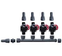Hunter PGV101-MM 4 Zone Dura Manifold Valve Kit with Flow Control - Barb PGV101MM (4 Zone)