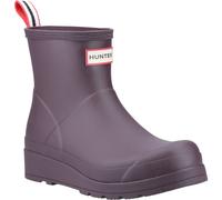 Hunter Play Short Rubber Women's Black/Grape Wellington Boots UK 4