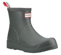 Hunter Play Short Rubber WoMens Dark Olive Wellington Boots - Green - Size UK 7