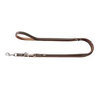 HUNTER PORTO Adjustable Dog Lead, Leather, Premium Leather, Vegetable, Environmentally Friendly, Sustainable, 2.0/200 cm, Dark Brown/Cognac