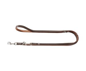 HUNTER PORTO Adjustable Dog Lead, Leather, Premium Leather, Vegetable, Environmentally Friendly, Sustainable, 2.0/200 cm, Dark Brown/Cognac
