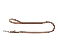 HUNTER PORTO Adjustable Dog Lead, Leather, Sustainable, 1.5 x 200 cm, Tobacco/Cognac